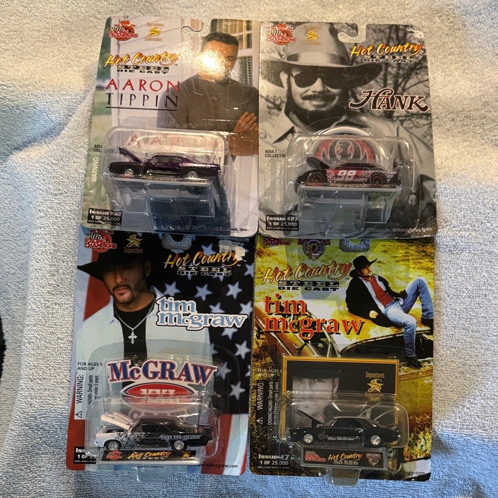 NWT Racing Champions Hot Country Steel Die-Cast Car Collection Set of 4 90s RARE